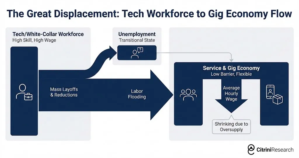 高技能劳动力涌入服务业导致工资压缩