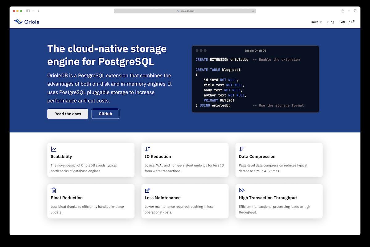 OrioleDB 来了！4x性能，消除顽疾，存算分离